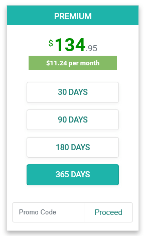 Pricing Structure for Filejoker Standard Premium