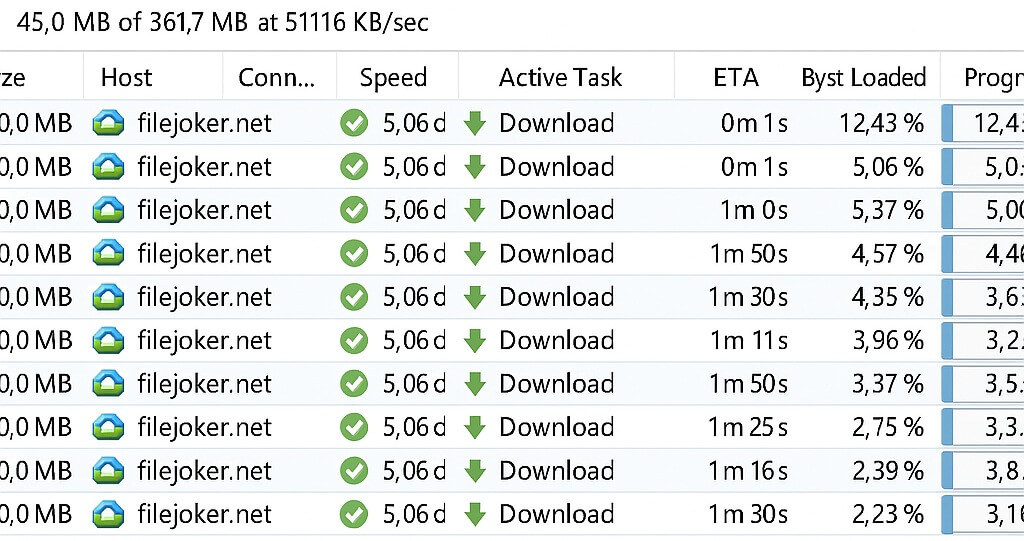 Filejoker JDownloader・IDM互換性