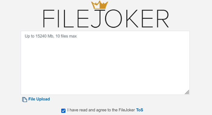 Filejoker remote upload limit