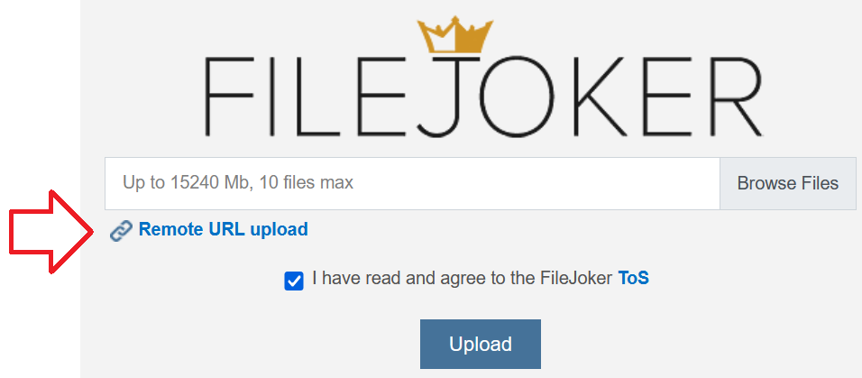 filejoker remote upload